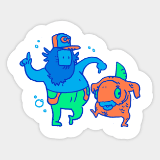 Mr Lake and KarKar Sticker